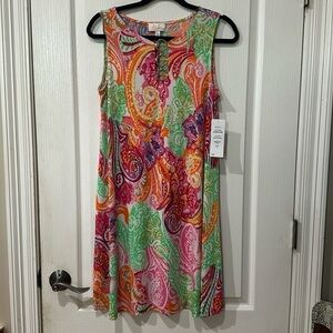 Ivy lane Sz S sleeveless colorful dress NWT